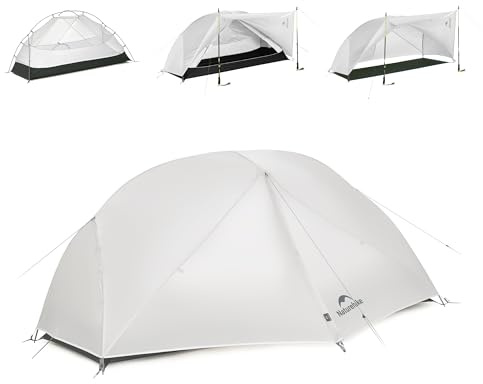 Naturehike Mongar Pro/Base Ultraleichtes Zelte Winddicht Wasserdicht Trekkingzelt Tragbar 1 & 2 & 3 Personen Zelt 3-4 Saison für Camping Wandern