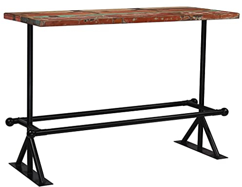 vidaXL Bartisch Altholz Massiv Mehrfarbig 150x70x107cm Stehtisch Bistrotisch