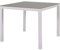 Mesa Cuadrada de Comedor. Aluminio de Exterior Primera Calidad Blanco. Cristal Templado Taupé. 90x90x74cm