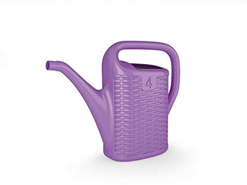 URBNLIVING Regadera con diseño de ratán de 4 litros, color lila