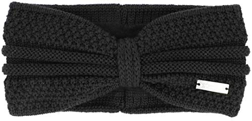 Eisglut Damen Stirnband Esmeraldal Merino Made in Germany, schwarz