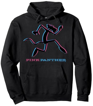 Pink Panther Blue and Pink Silhouette Pullover Hoodie