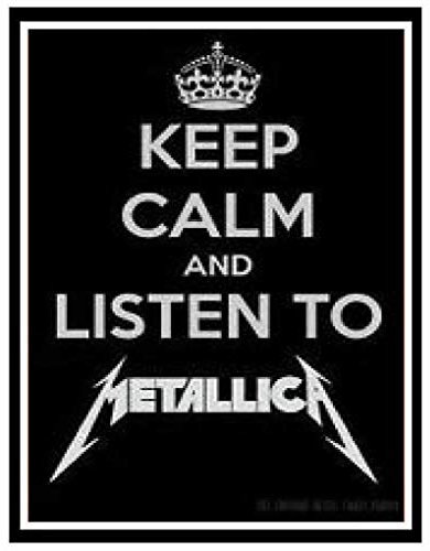 Inga Metallica (Heavy Metal Rock Band) Lustiges Schild Keep Calm, Geschenk für Wanddekoration, Blechschild, 20,3 x 30,5 cm