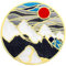 Ice Mountain Under Red Sun Explore Outdoor Patch Embroidered Applique Iron On Sew On Emblem
