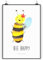 Mr. & Mrs. Panda Poster Biene Happy DIN A4 - Geschenk, Kinder, Wespe, Handgemaltes, Bild, Wand, Wanddekoration, druck, Hummel