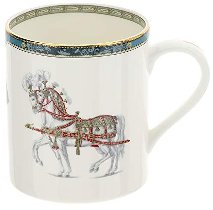 Hervit TAZZA MUG PORCELLANA NEW BONE DIA. 9X10CM BIANCA SOGGETTO LIPIZZANI, SCATOLA REGALO.