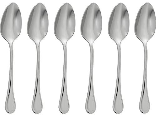 Sambonet Royal 52563A37 Set di Cucchiaini Moka, Caffè, Cucchiaini da Dessert Monoblocco in Acciaio Inox 18/10, Lavabile in Lavastoviglie, 6 pezzi