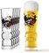 Sahm Biergläser 0,3 Liter (6 STK) - Fussball Bierglas mit „Ein Hoch auf uns“ Logo - Ideale Fussball 2021 Deko - Tolles Bier Geschenk