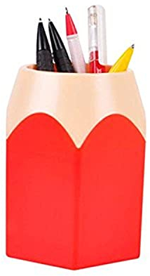 Yeehliny Stifteköcher, Stabiler Kunststoff, Stiftehalter Runder Stiftebecher Schreibtisch Organizer und Bleistift Aufbewahrungsbox für Büro, Schule, Haushalt und Kinder (Rot)