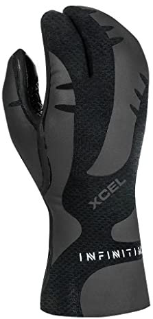 XCEL Herren Infiniti 5mm 3 Finger Lobster Claw Neoprenanzug-Handschuhe ? Schwarz ? Leicht, schnell Dry