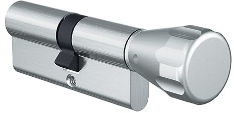 EVVA EPS Knaufzylinder inkl. 5 Schlüssel und Sicherungskarte - verschiedene Längen - Nickel (31/K31)