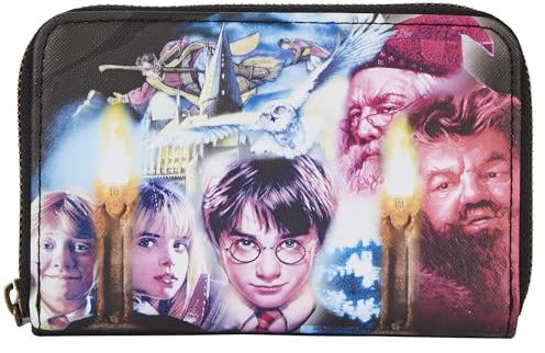 Loungefly Harry Potter SCORCERERS Stone Geldbörse mit umlaufendem Reißverschluss