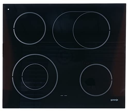 Glas für Kochfeld Glaskeramikplatte kompatibel mit gorenje 480884 inklusive passendem Dichtband Ersatzglas Glasplatte für Kochfeld gorenje 479347 ECD620SC und gorenje 514115 ECD620XOT