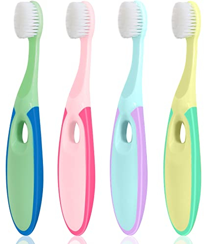 baby zahnbürste weich nano zahnbürste ,zahnbürste kinder für2-6 jahre,nano zahnbürste weich 4 Packung(Farbe)