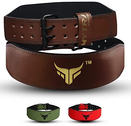 Mytra Fusion Gym Belt 4 Zoll Gewichthebergürtel Ideal für Workout, Powerlifting, Rückenstütze Frauen Bodybuilding Gürtel (Brown, Small)