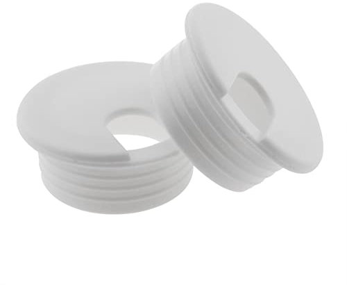 HJGarden 2PCS 1-1/2inch / 38mm Desk Grommet Wire Cord Cable Grommets Hole Cover for Office PC Desk Cable Cord Organizer Plastic Cover, White
