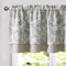 TOPICK Leinen Scheibengardinen 1er Pack Blumen Blickdicht Küchengardinen 125H x 45B(cm) Frühling Landhausstil Gardinen Verdunkelnd Vorhänge Kurz Bistrogardine Volant Wohnzimmer Fenster Blau auf Beige