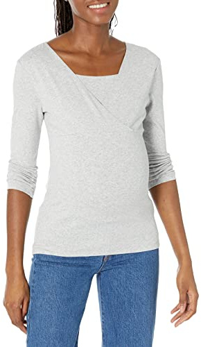 Amazon Essentials Donna Top Premaman con Scollo a V per L'Allattamento