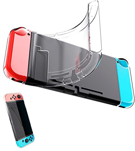 Bealuffe Cover Trasparente per Switch, Custodia Morbida in TPU, Custodia Protettiva Transparent Case per Joy Con Compatibile con Switch