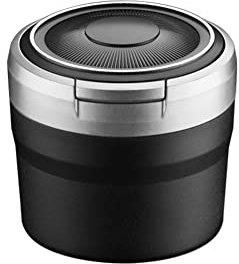 Car Ashtray with Lid Easy Clean Up Detachable Auto Ashtray LED Light Indicator Detachable Car Ash Tray Multifunctional Mini Car Trash Can Portable Smokeless Ashtray for Car Cup Holder Home Office
