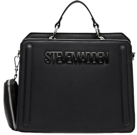 Steve Madden Bevelyn wandelbare Umhängetasche, Schwarz, Einheitsgröße