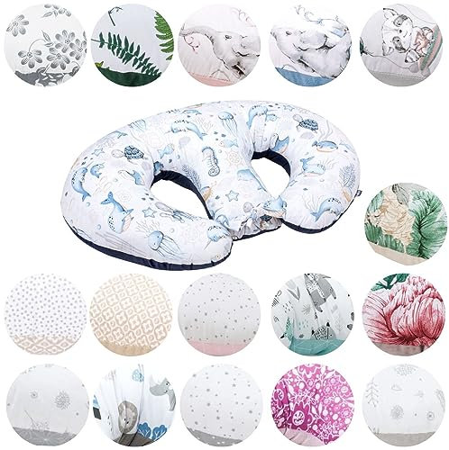 Bellochi Growing in style Stillkissen Zwillinge, Stillkissen XXL, Nursing Pillow - Schwangerschaftskissen, Stillkissen groß, Stillhörnchen Baby - Multifunktionale Zwillingsstillkissen Verne