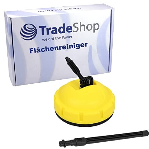Trade-Shop Flächenreiniger/Rotationsbürste mit Verlängerungslanze für Terrasse Garage kompatibel mit Kärcher K2 K3 K4 K5 K6 K7 Hochdruckreiniger