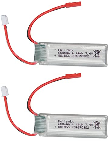 2 Stück 7,4 V 600 MAh RC-Flugzeug-Lithium-Batterie für WLtoys XK A280 RC-Flugzeug – Große Kapazität, Originalteile mit Sicherheitsprüfung