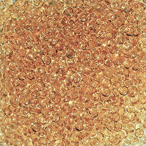 Eurosand Tischdekoration Raindrops, Perlen aus Acryl, 330ml, 6-8mm, braun orange Terra. Hochzeitsdekoration Eventdekoration Tischstreu