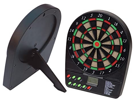 YARNOW Elektronische Dartscheibe Mit Automatischer Punktanzeige Spiele Spieler LCD-Display Robustes Dartboard Cricket Scoreboard Batteriebetrieben Wandfreundlicher Schutzring Zufällige FA