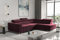 Kaiser Möbel, Ecksofa mit schlaffunktion, mit Bettkasten, Schlafsofa Atom Lux, Designer Sofa, Modern Design Couch, Polsterecke, Freistehend, Stoff Monolith Klasse A, Rotwein Rechts