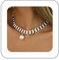 Yienate Boho Perle Kugel Anhänger Halskette Silber Chunky Eisenbahn Choker Erklärung Punk Dicke Geometrische Schlüsselbein Kette Halskette Choker Braut Hochzeit Prom Halskette Für Frauen Und Mädchen