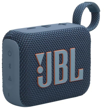 JBL Go 4 - Ultra-Portable, Waterproof and Dustproof Bluetooth Speaker, Big JBL Pro Sound with Punchy bass, 7-Hour Built-in Battery, Made in Part with Recycled Materials (Blue)
