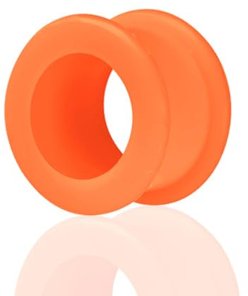 Taffstyle Flesh Tunnel Ohr Ear Plug Ohrpiercing Farbiger Silikon Flexibel 8mm Orange