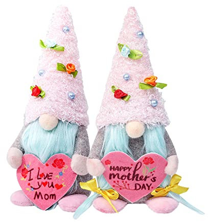 Stehende Niedliche Wichtel, Vatertag Muttertag Deko, Muttertagsgeschenk, Blume Plüsch Wichtel mit Tulpe, Gesichtslose Puppe Plüschtier, Zwerg Puppe Dekoration Wichtel Spielzeug Zwerge Wohndekoration