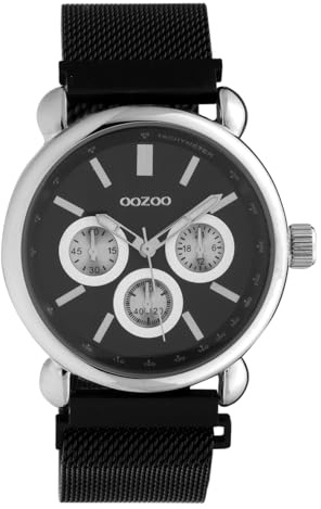 Oozoo Unisex Armbanduhr Timepieces Analog Metall schwarz UOC10696 Analoguhr
