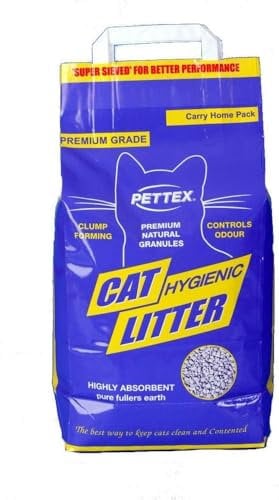 Pettex Clump Fullers Earth Cat Litter - 5kg | Premium Grade Natural Granules for Cats & Kittens | Super Sieved, Odor Control, Highly Absorbent