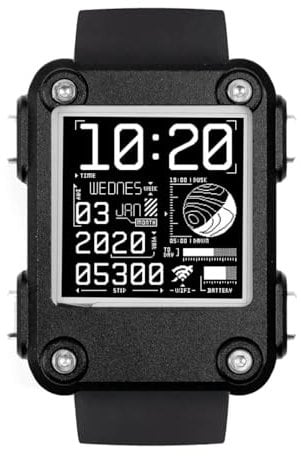 BeisDirect Watchy 2.0 PLUS ESP32 Programmierbare Smartwatch Open Source Elektronische Uhr Smart Wearable Armband Tintenbildschirm Open Source (Metallgehäuse)