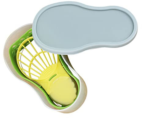 Mikinona Avocado Werkzeug Satz 3-In-1 Avocadoschneider Avocadoentkerner Aufbewahrungsbehälter Ergonomisches Design für Küchenliebhaber