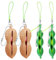 Simsky Squeeze Bean Schlüsselanhänger, Bohnenform, Quetsch-Schlüsselanhänger, Fidget Toys