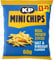 KP Salt & Vinegar Mini Chips 60g - Box of 20 (Price Marked) Crisps Snacks Full Box Party School