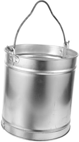 CIMAXIC Seau Rond en Métal Vintage avec Poignée Portable Et Polyvalent