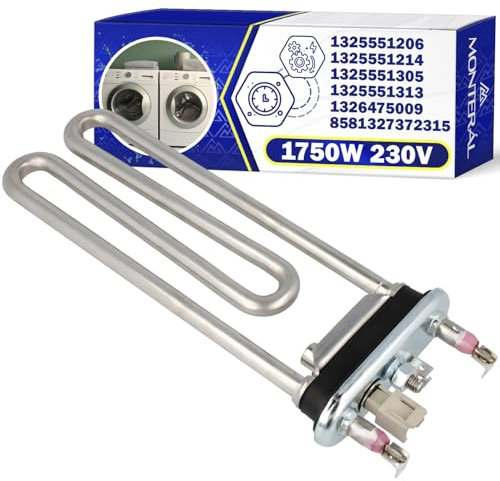 Resistenza Lavatrice 1750W 230V con Codice Originale 8581327372315 3792301206 1327372312 1326475009 per Electrolux per AEG - Garanzia di 10 Anni - MONTERAL