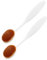 Ipetboom Lot De 2 Pinceaux Pour Fond De Fond De Teint Pinceaux De Maquillage Éponge Crème Anti- Pinceau Anti- Biseauté Pinceau Ovale Pinceau De Maquillage