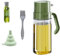 Aceitera, pulverizador aceite spray 2en1, aceitera antigoteo, dosificador aceite, difusor aceite cocina/freidora de aire, dispensador aceite, botella dispensadora aceite (Verde)