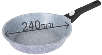 BIOL Poêle à frire en aluminium de 24 cm avec revêtement antiadhésif Greblon, compatible avec induction, poignée amovible, compatible avec tous les types de plaques de cuisson