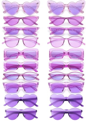 Dwenarry Party Sonnenbrille Damen Sonnenbrillen Set Vintage Brille Retro Party Brillen Für Damen Herren 20 Stücke