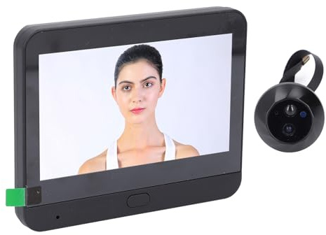 KIMISS Drahtloses Video-Gegensprechsystem für die Sicherheit zu Hause – 1080P-Türklingel mit 4,2-Zoll-Farbdisplay und 120°-Weitwinkelansicht