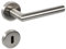 Gedotec Poignee de Porte en Acier Inox | L-FORM | épaisseur de porte 35-47 mm | 1 Garniture avec matériel de fixation | Acier Inox Brossé Mat | BB - Buntbart | Poignée de porte sur rosace ronde