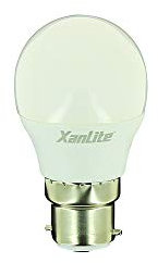 Xanlite Ampoule Led P45 - Culot B22-5 -3W Cons. (40W Eq.) - Lumière Blanc Chaud [Classe énergétique F]
